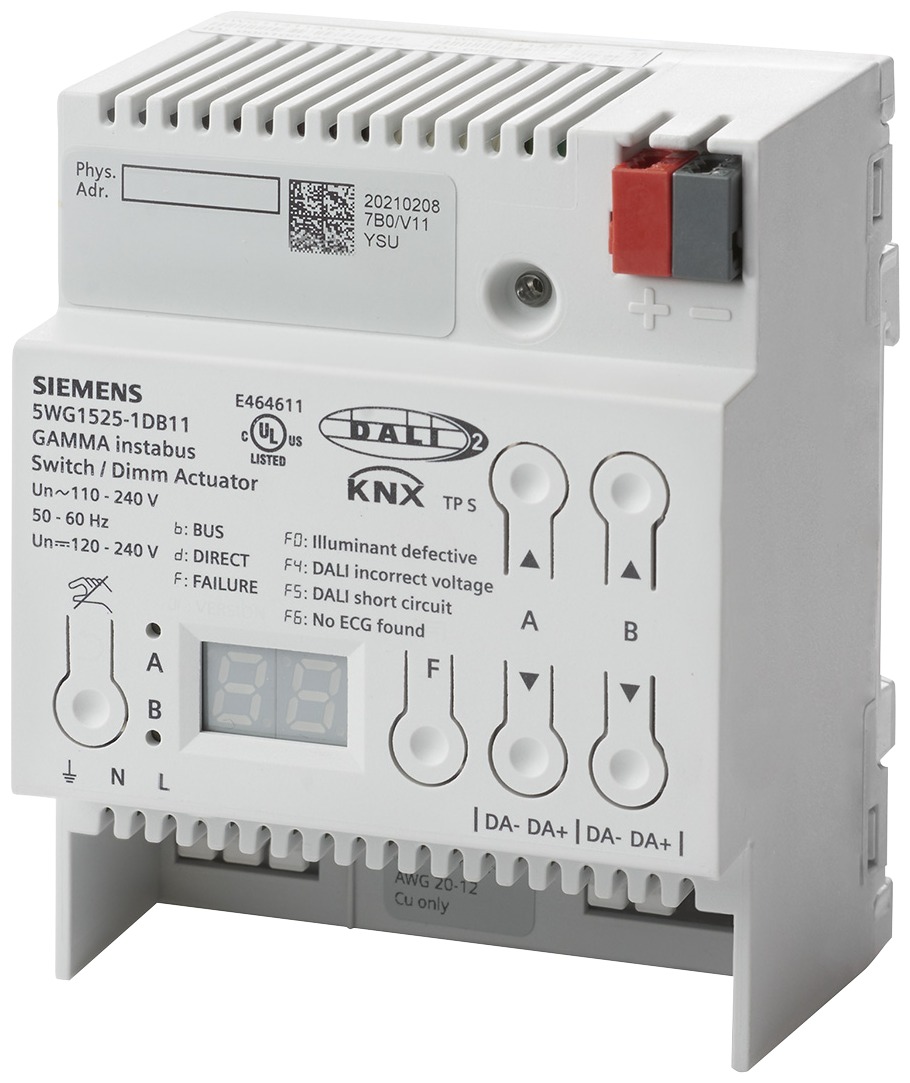 Siemens N 525 1.6 W Dimming Controller Switch Actuator, DIN Rail Mount, 230V ac
