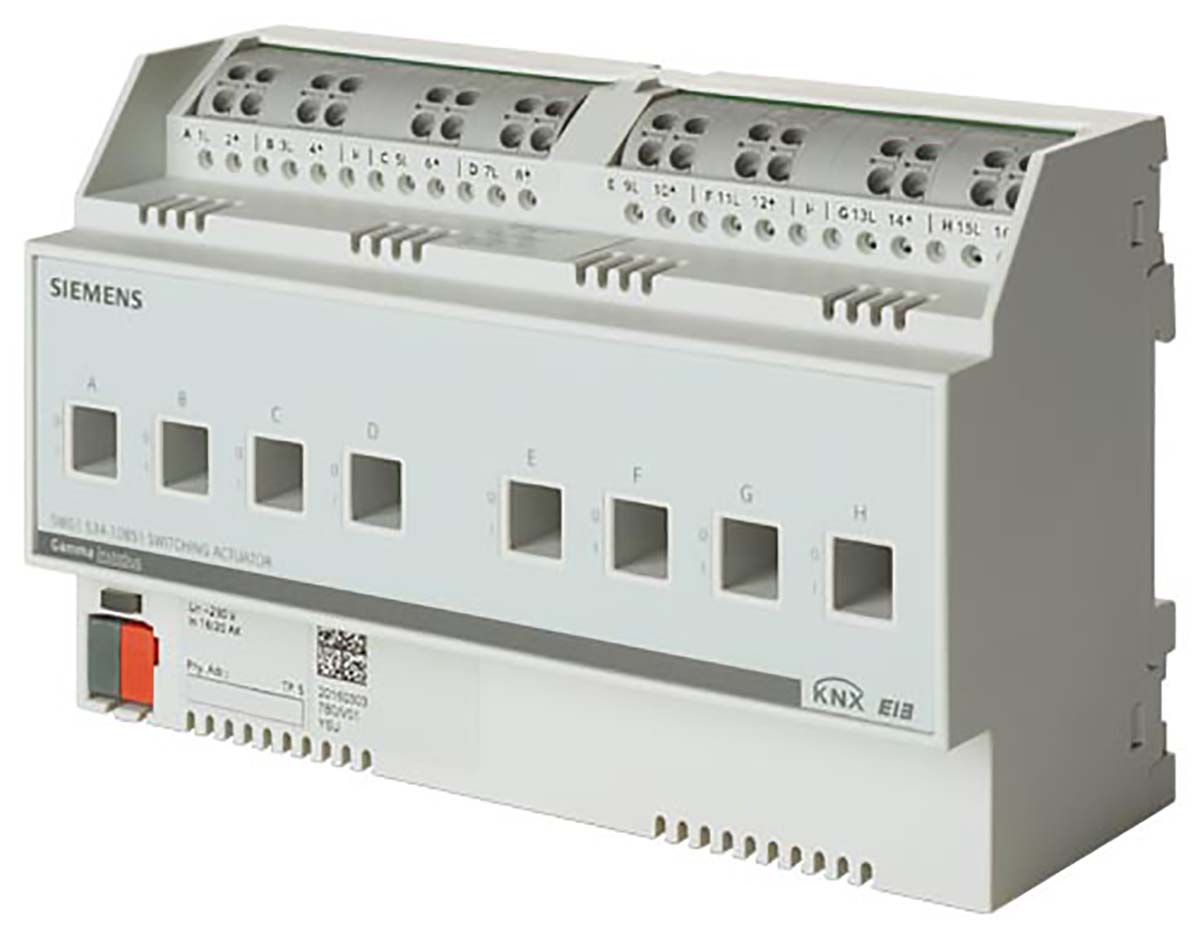 Siemens 5WG1534 Lighting Controller Switch Actuator, DIN Rail Mount, 230V