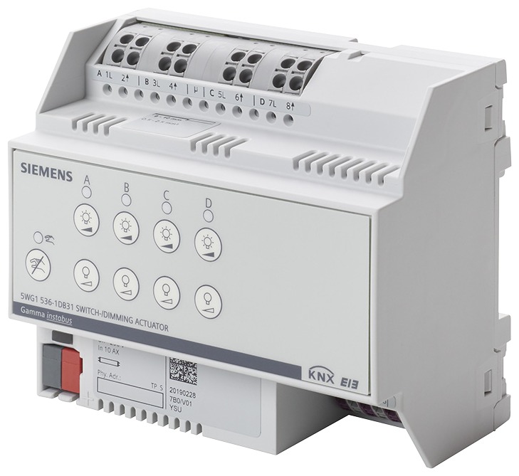 Siemens N 536 7 W Dimming Controller Switch Actuator, 230V ac