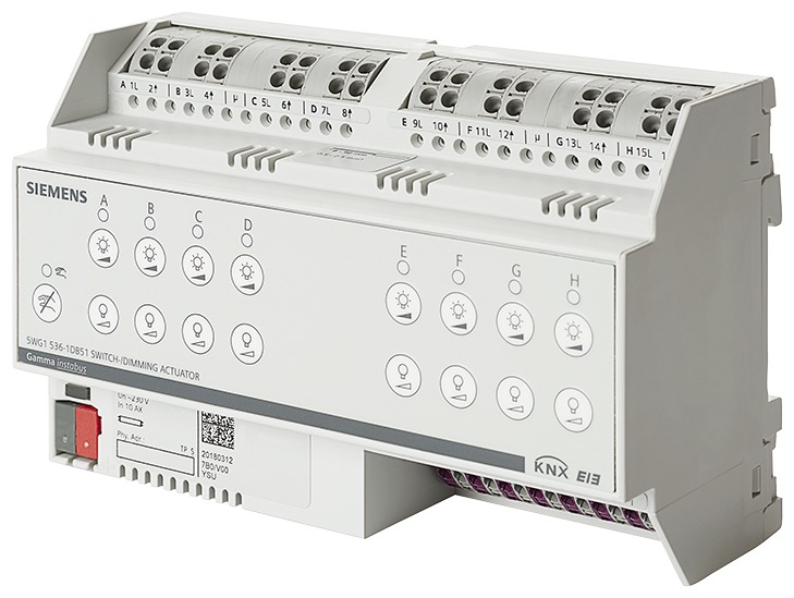 Siemens N 536 12 W Dimming Controller Switch Actuator, 230V ac