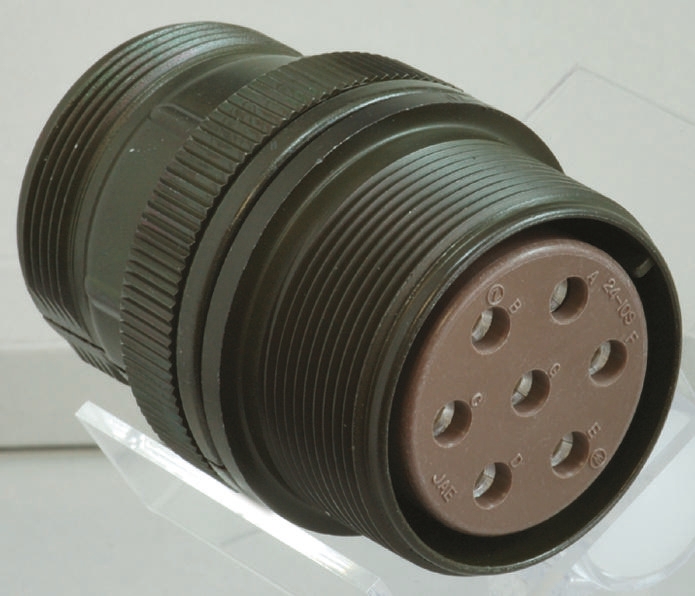 JAE, N/MS, Copper Alloy Straight 7 Way Cable MIL Spec Circular Connector Female Black, Female Contacts,Shell Size 20,