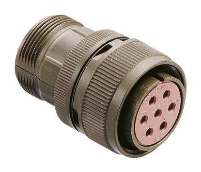JAE, N/MS, Copper Alloy Straight 10 Way Cable MIL Spec Circular Connector Male Black, Female Contacts,Shell Size 18,