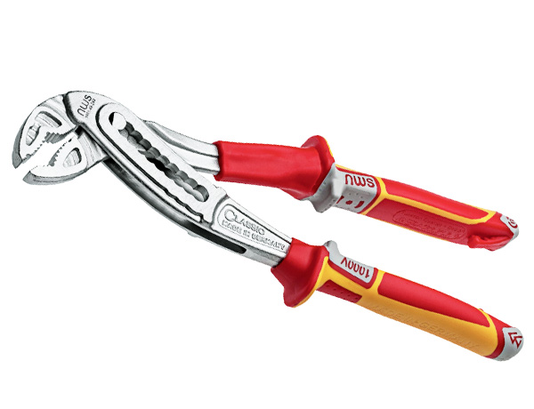 NWS N1651 1-Piece Water Pump Plier, 240mm Overall Double-Toothed VDE/1000V Approved