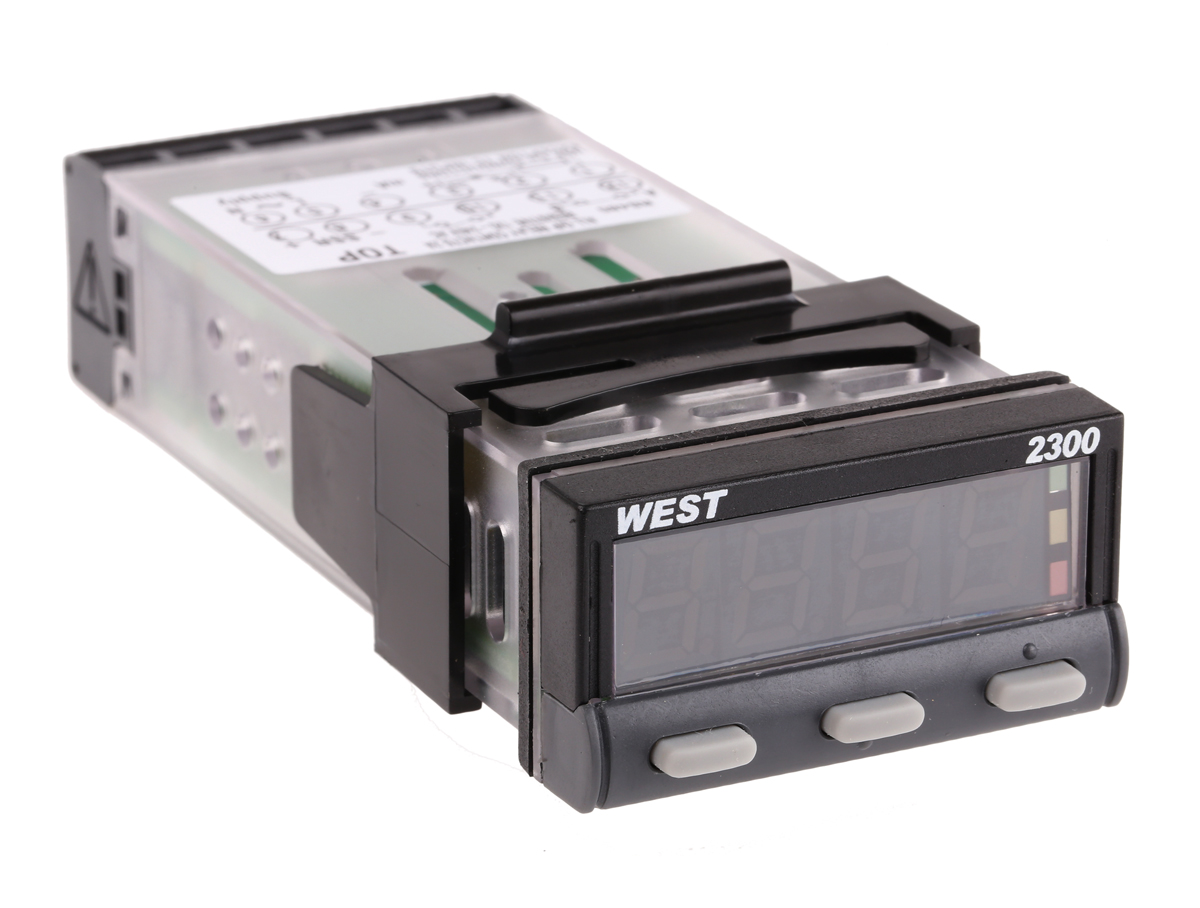 West Instruments N2300 Panel PID Temperature Controller 1 Input, 2 Output Relay, SSR 240V ac On-Off