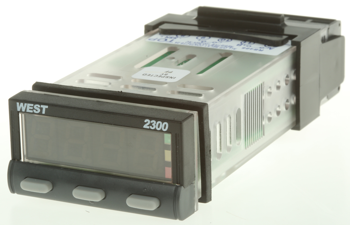 West Instruments N2300 Panel PID Temperature Controller 6 Input, 2 Output Relay, SSR 30V dc On-Off