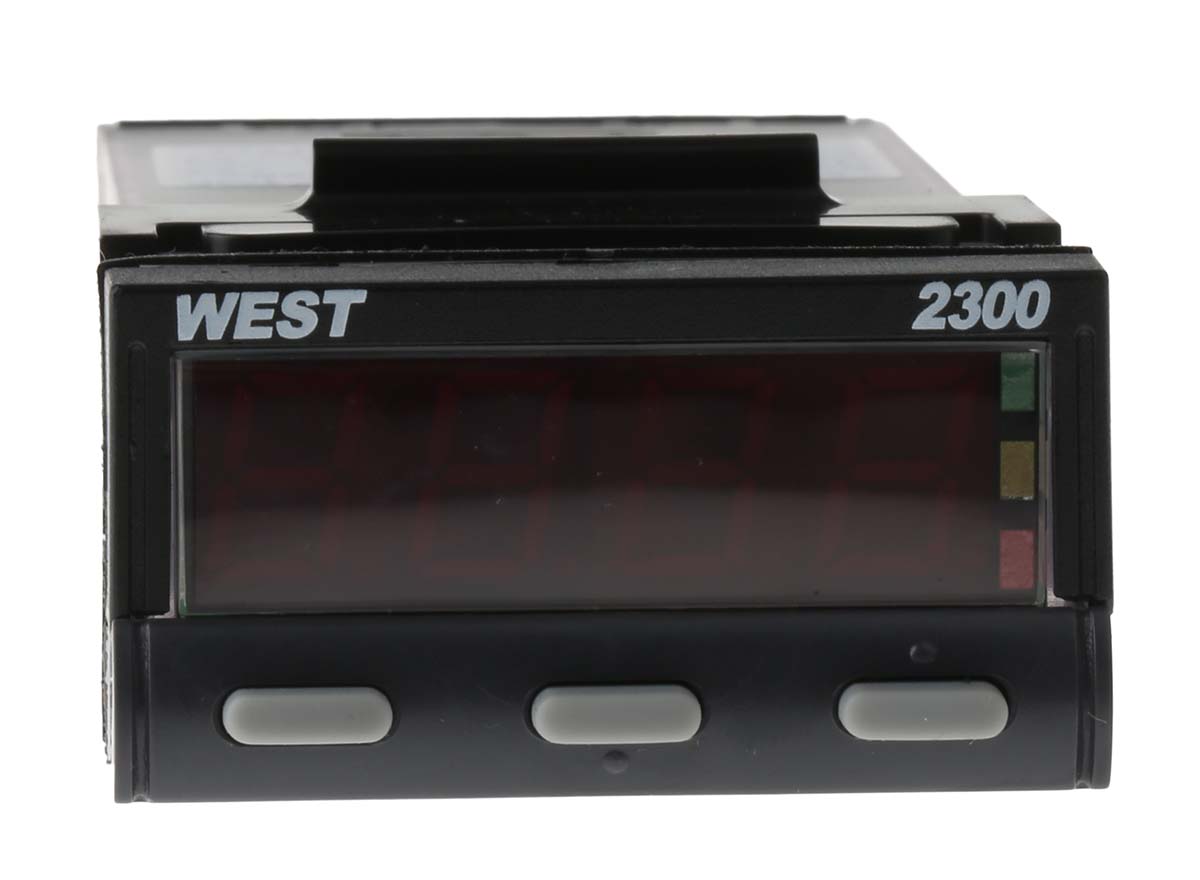 West Instruments N2300 Panel PID Temperature Controller 6 Input, 2 Output Relay, SSR 30V dc On-Off