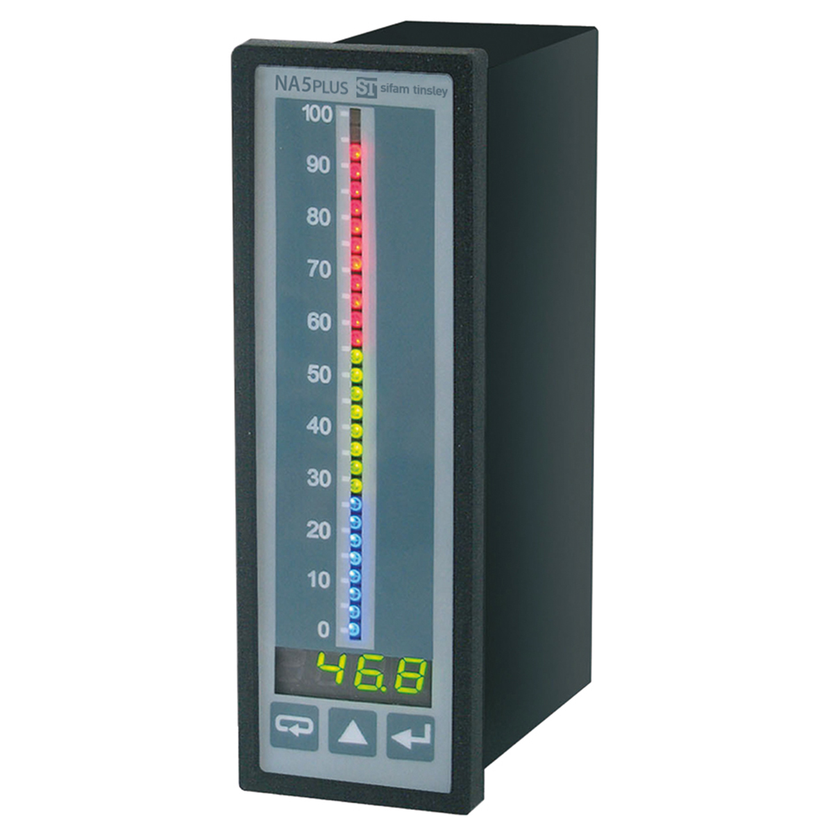 Sifam Tinsley NA5 LED Digital Panel Multifunction Meter for Temperature, Current, Voltage, Resistance,  137.5 mm  x 44