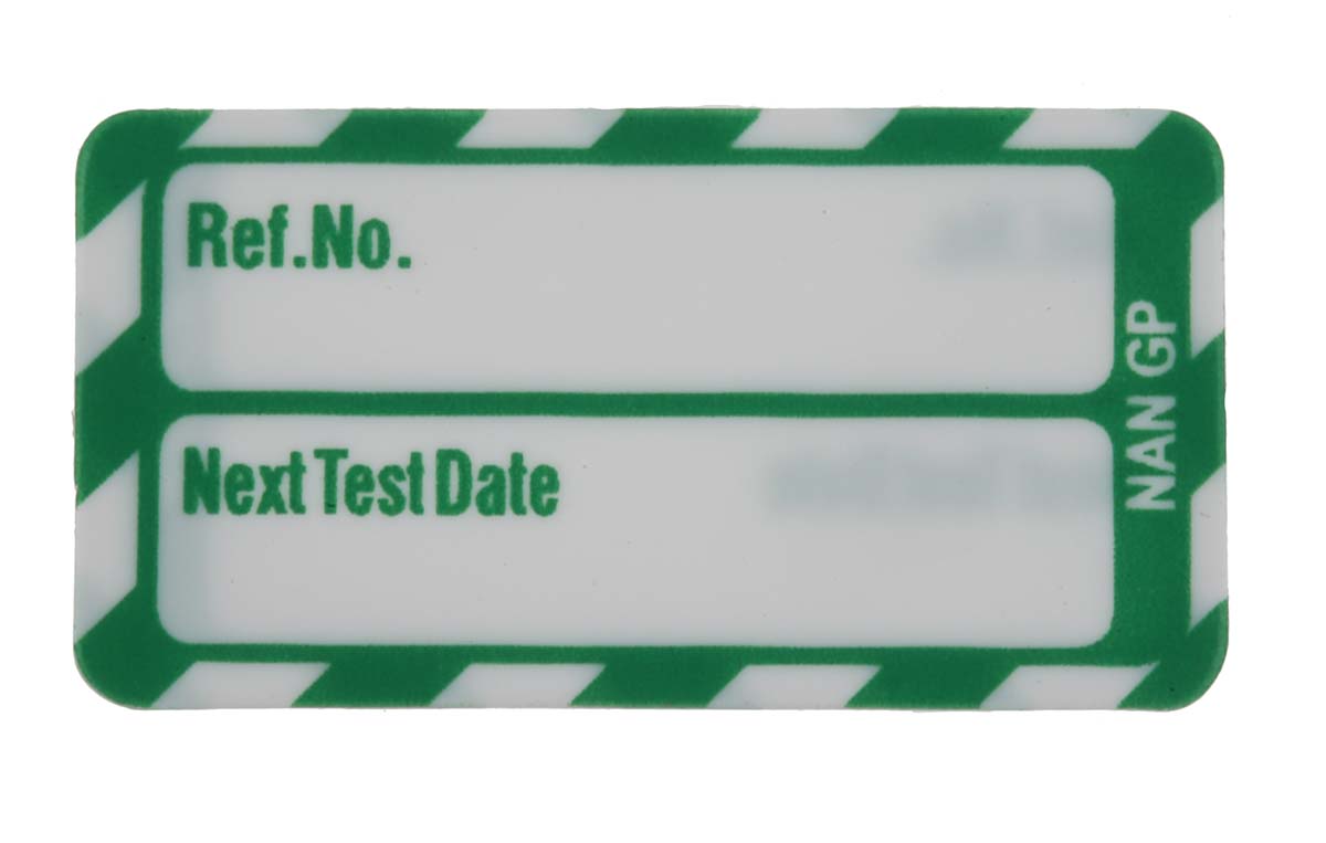 Brady White on Green Safety Nanotag, English Language, 20 Per Pack per Pack