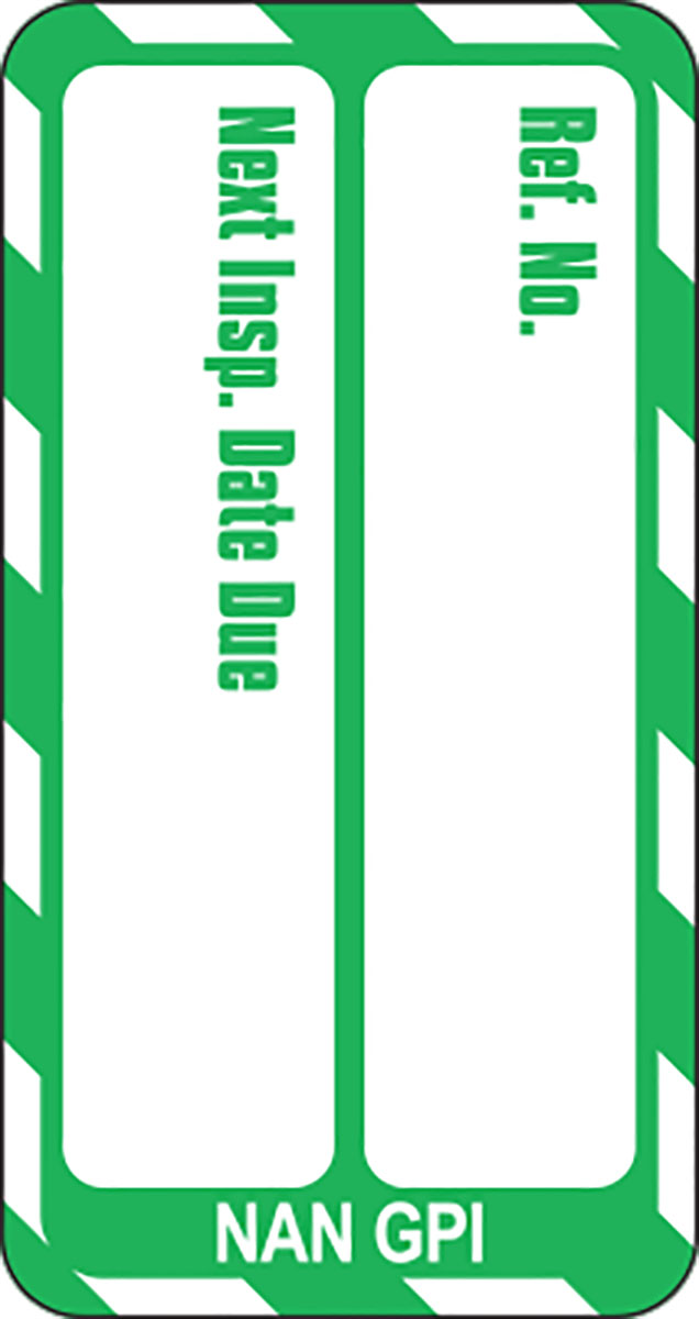 Brady White on Green Safety Nanotag, English Language, 20 Per Pack per Pack