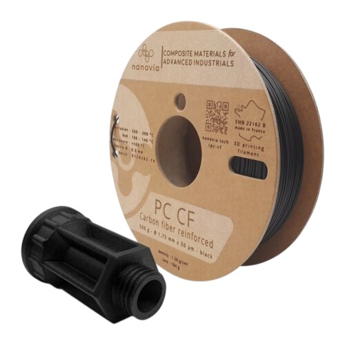 NANOVIA 1.75 mm Black Polycarbonate 3D Printing Material, 2 kg