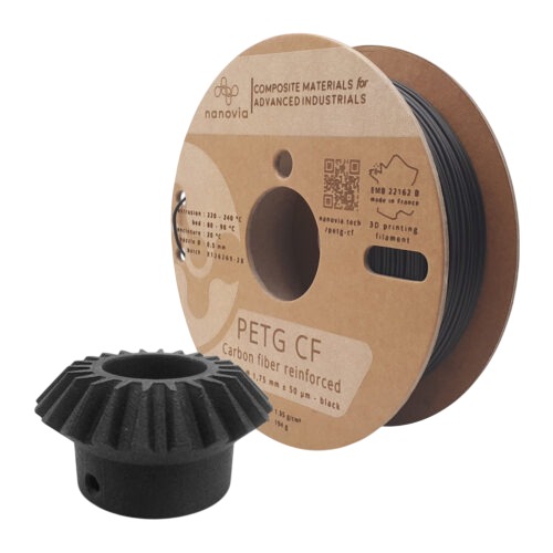 NANOVIA 2.85 mm Black PET-G 3D Printing Material, 2 kg
