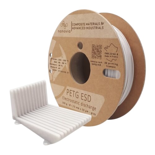 NANOVIA 1.75 mm Grey PET-G 3D Printer Filament, 2 kg