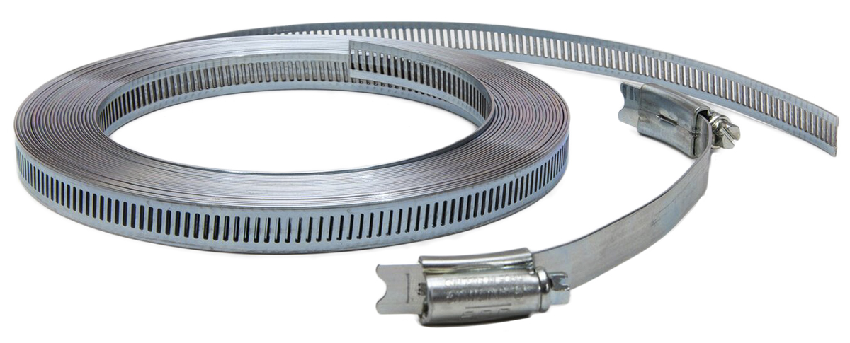 JCS 10 Piece Mild Steel Hose Clip Screw Housing