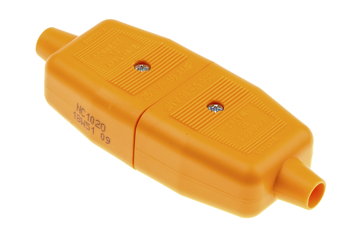 Masterplug 2 Pole Cable Main In-Line Connector Male/Female, 10A