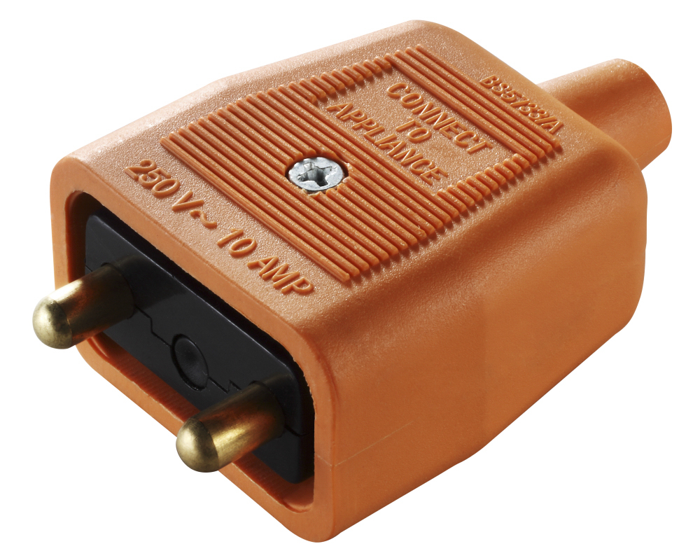 nc102o Masterplug 2 Pole Cable Main In-Line Connector Male/Female, 10A
