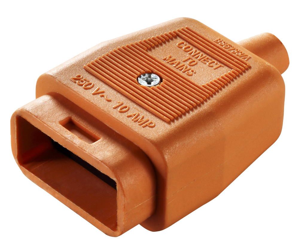 nc102o Masterplug 2 Pole Cable Main In-Line Connector Male/Female, 10A