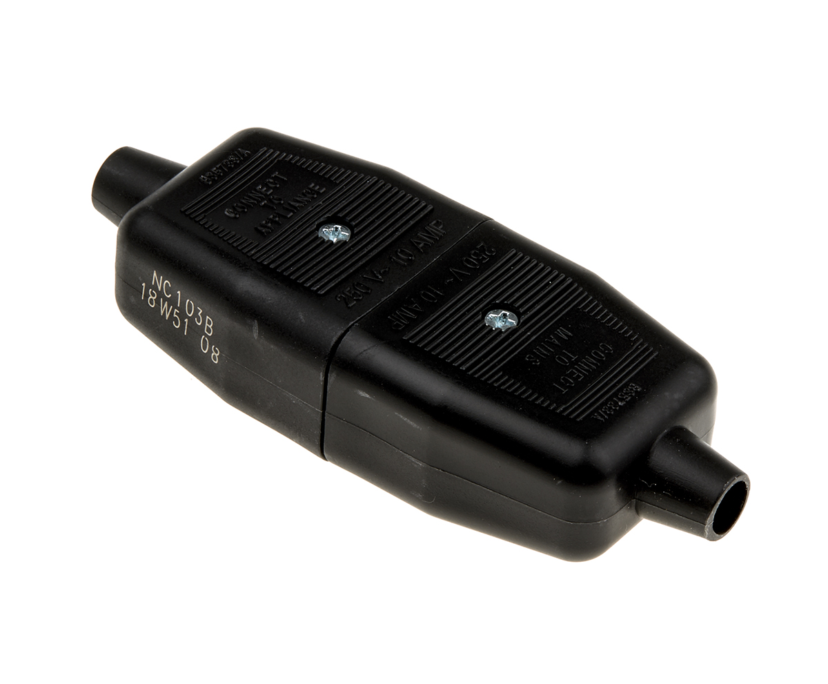 Masterplug 3 Pole Cable Main In-Line Connector Male/Female, 10A