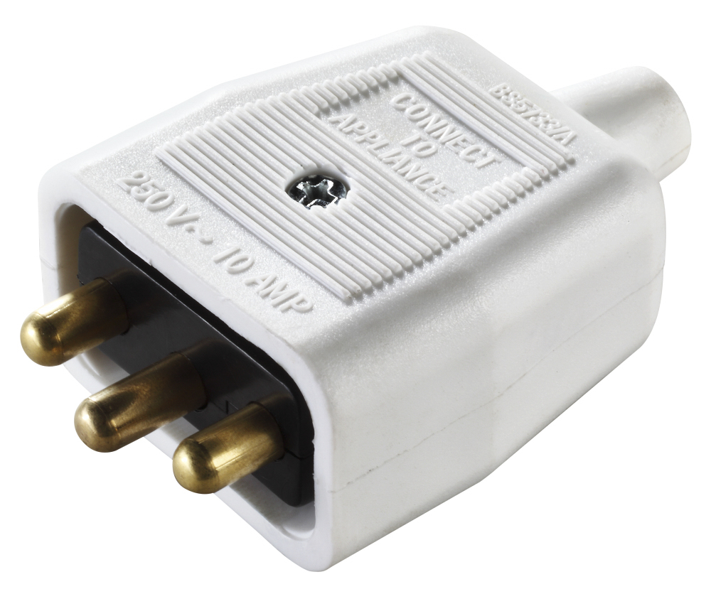 Masterplug 3 Pole Cable Main In-Line Connector Male/Female, 10A