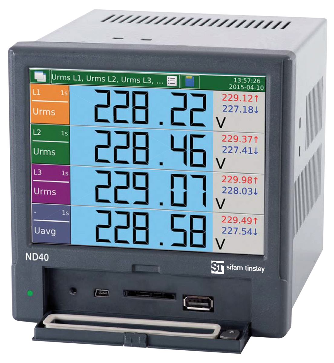 Sifam Tinsley ND40 TFT LCD Digital Panel Multifunction Meter for Active Power, Frequency, Voltage, Current