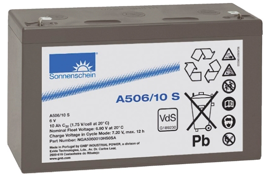 Sonnenschein 6 V, Faston F1 Sealed Lead Acid Battery, 10 Ah, 50.5mm x 98.4 mm