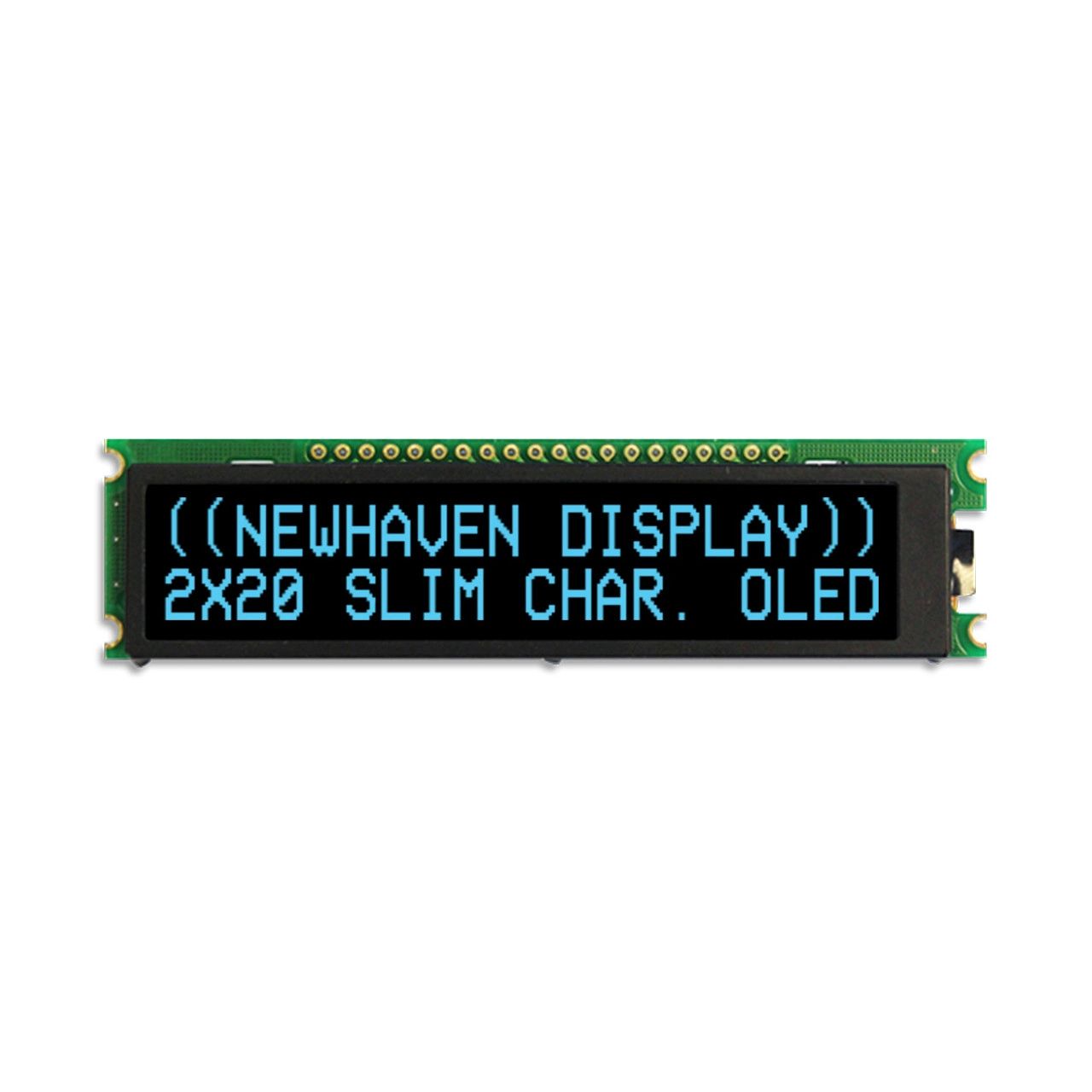 NEWHAVEN DISPLAY INTERNATIONAL Blue OLED Display 2 Lines x 20 Characters I2C, Parallel, SPI
