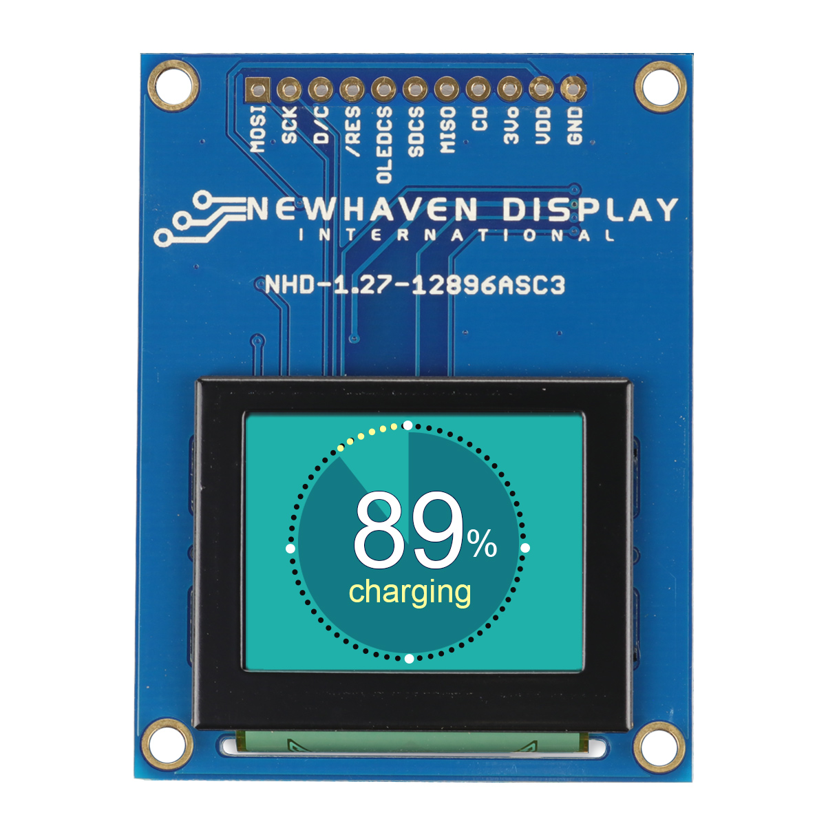 NEWHAVEN DISPLAY INTERNATIONAL 1.27 in TFT matrix OLED Display 128 x 96 pixel PCB Parallel