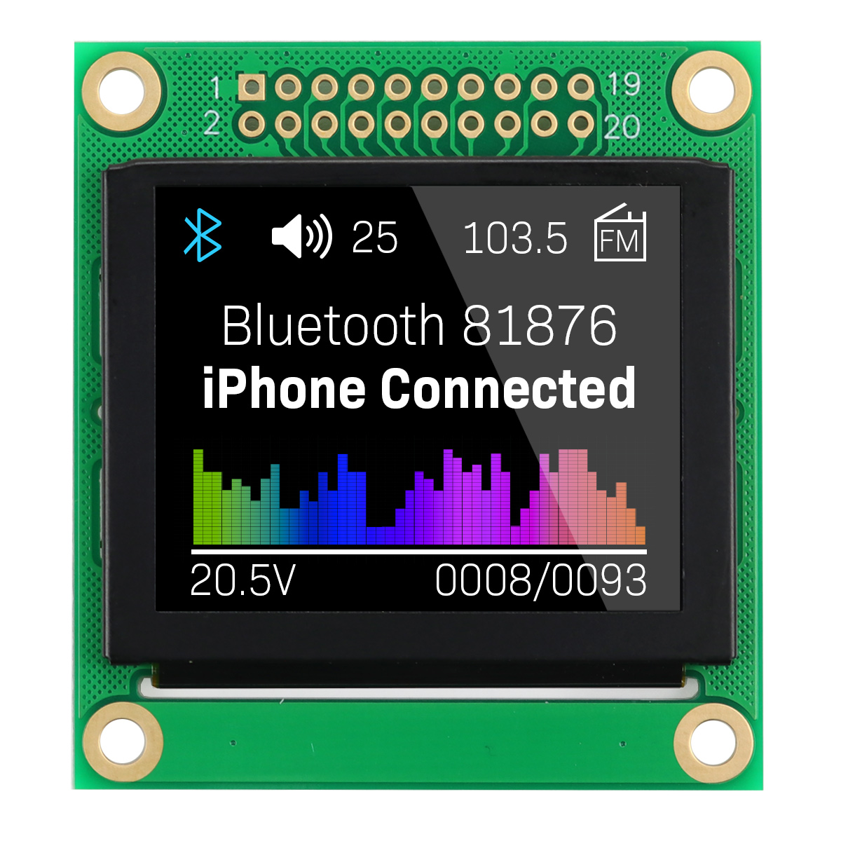 NEWHAVEN DISPLAY INTERNATIONAL 1.8 in Passive matrix OLED Display 160 x 128 pixel PCB Parallel, SPI