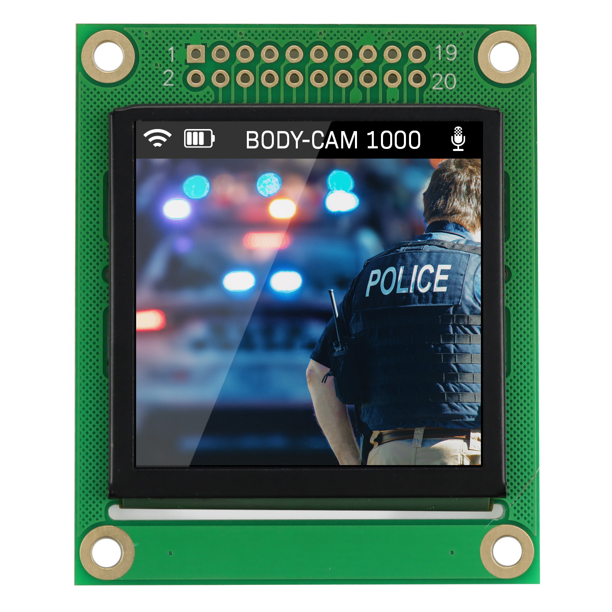 NEWHAVEN DISPLAY INTERNATIONAL 1.91 in Passive matrix OLED Display 176 x 176 pixel PCB I2C, Parallel, SPI