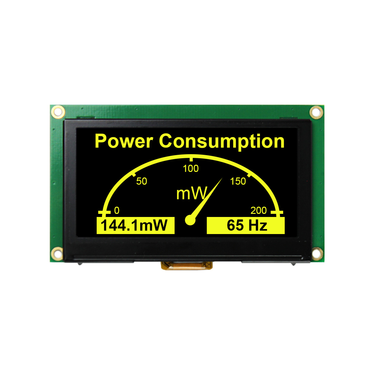 NEWHAVEN DISPLAY INTERNATIONAL 2.7 in Passive matrix Yellow OLED Display 128 x 64 pixel PCB Serial/Parallel