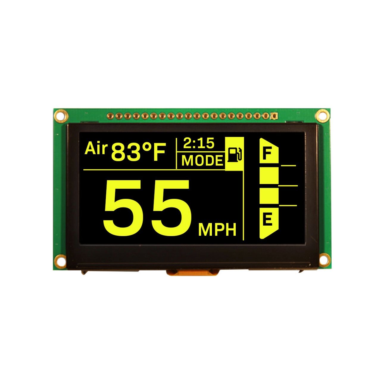 NEWHAVEN DISPLAY INTERNATIONAL 2.7 in White OLED Display Serial/Parallel