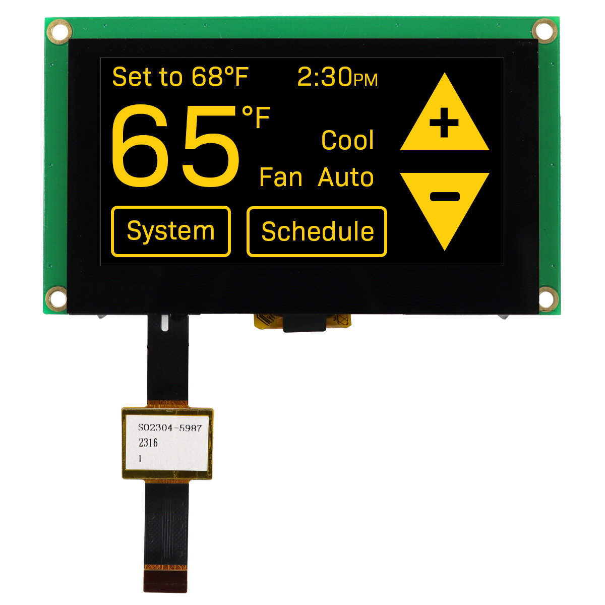 NEWHAVEN DISPLAY INTERNATIONAL 2.7 in Graphic Oled matrix Yellow OLED Display 128 x 64 pixel PCB I2C, Parallel, SPI