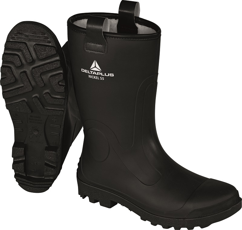 Delta Plus NICKEL S5 CI SRC Black, White Stainless Steel Toe Capped Men's Safety Boots 6.5, EU 40 EN ISO 20345:2011, EN