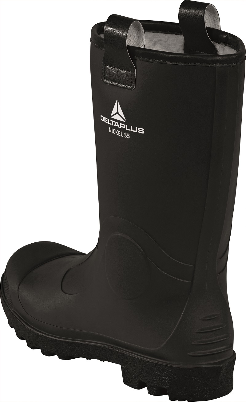 nickes5no44 Delta Plus NICKEL S5 CI SRC Black, White Stainless Steel Toe Capped Men's Safety Boots 10, EU 44 EN ISO 20345:2011, EN