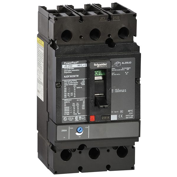 Schneider Electric, PowerPact, PowerPact Molded Case Circuit Breaker 3-Pole 150A, Breaking Capacity 18 kA, DIN Rail