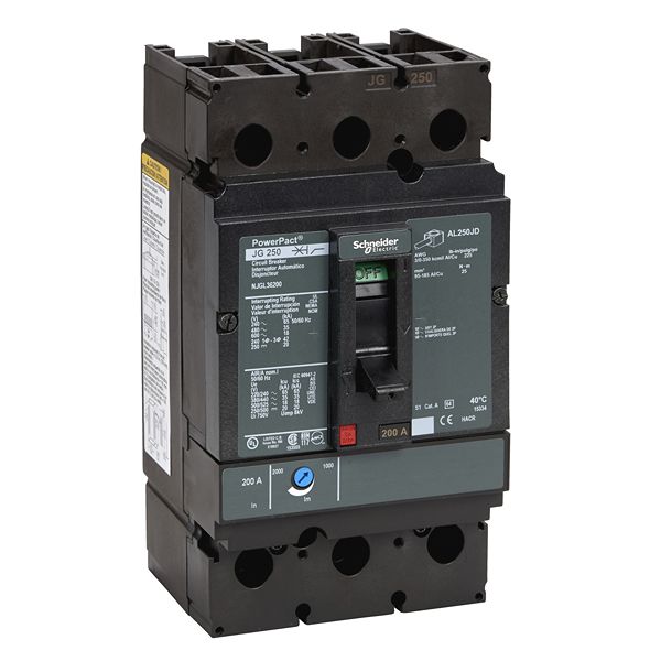 Schneider Electric, PowerPact, PowerPact Molded Case Circuit Breaker 3-Pole 150A, Breaking Capacity 18 kA, DIN Rail