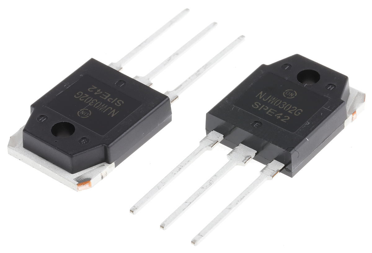onsemi NJW0302G Transistor, -15 A PNP, -250 V, 3-Pin TO-3P