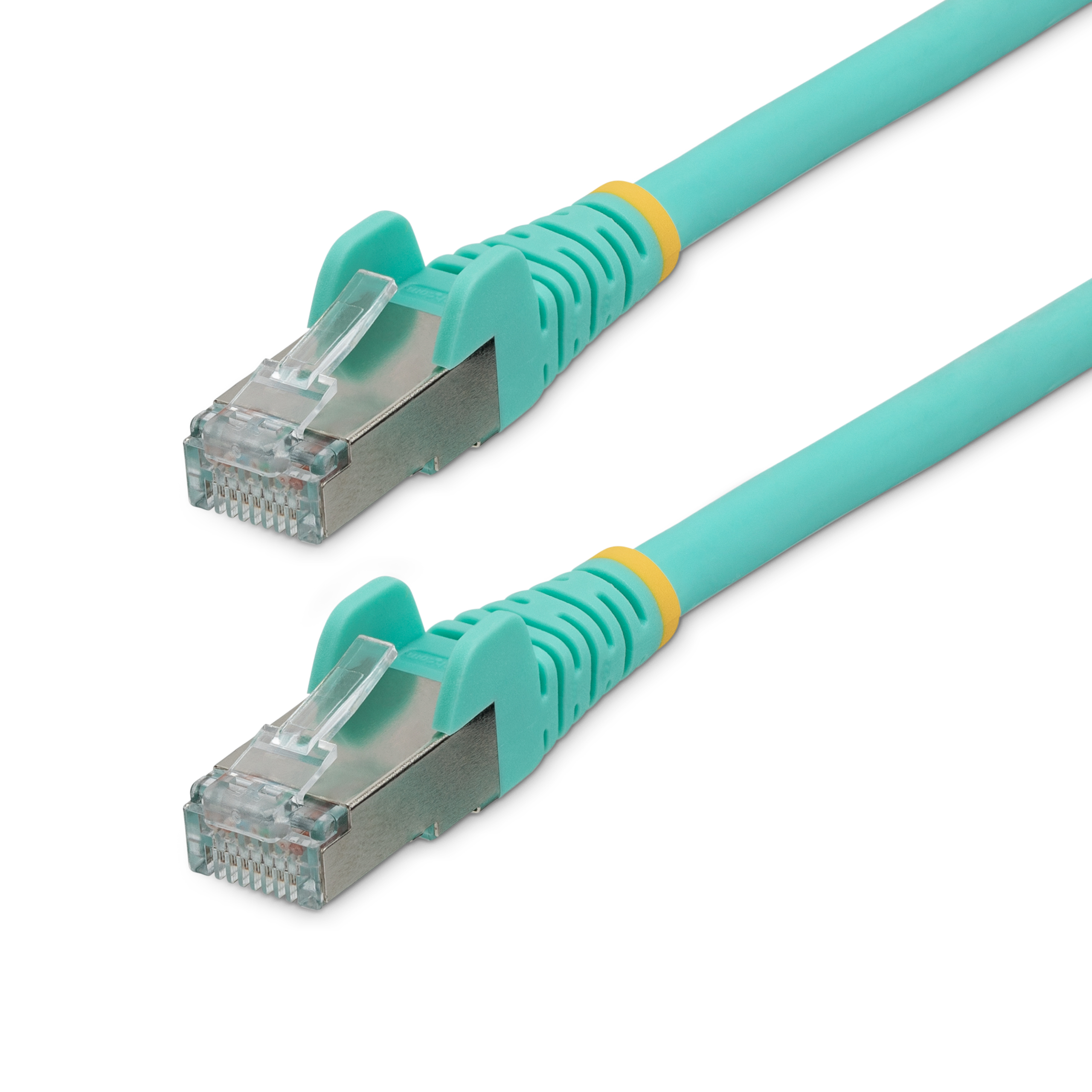 StarTech.com NLAQ, 1 m Cat6a Ethernet Cable, Light Blue, Shielded Screened Low Smoke Zero Halogen Sheath