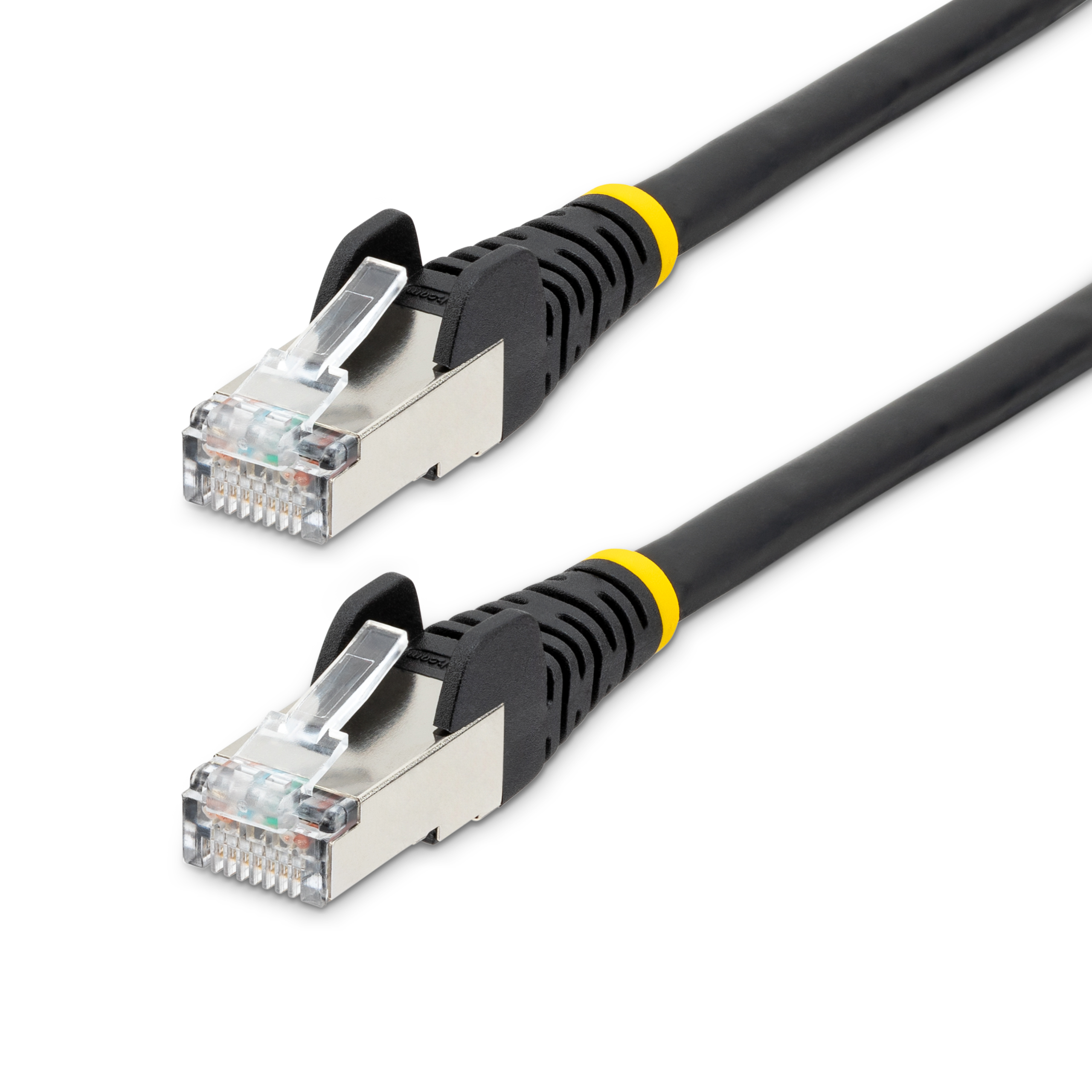 StarTech.com NLBK, 7 m Cat6a Ethernet Cable, Black, Shielded Screened Low Smoke Zero Halogen Sheath