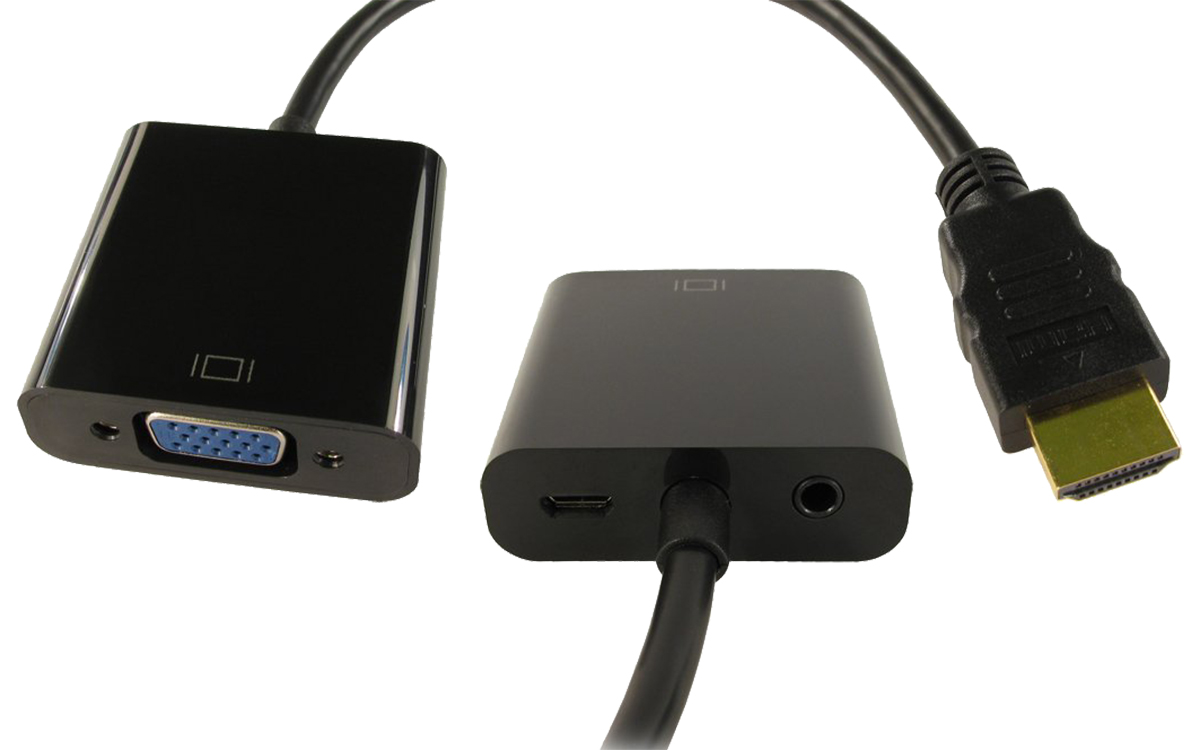 NewLink Black Adapter HDMI VGA