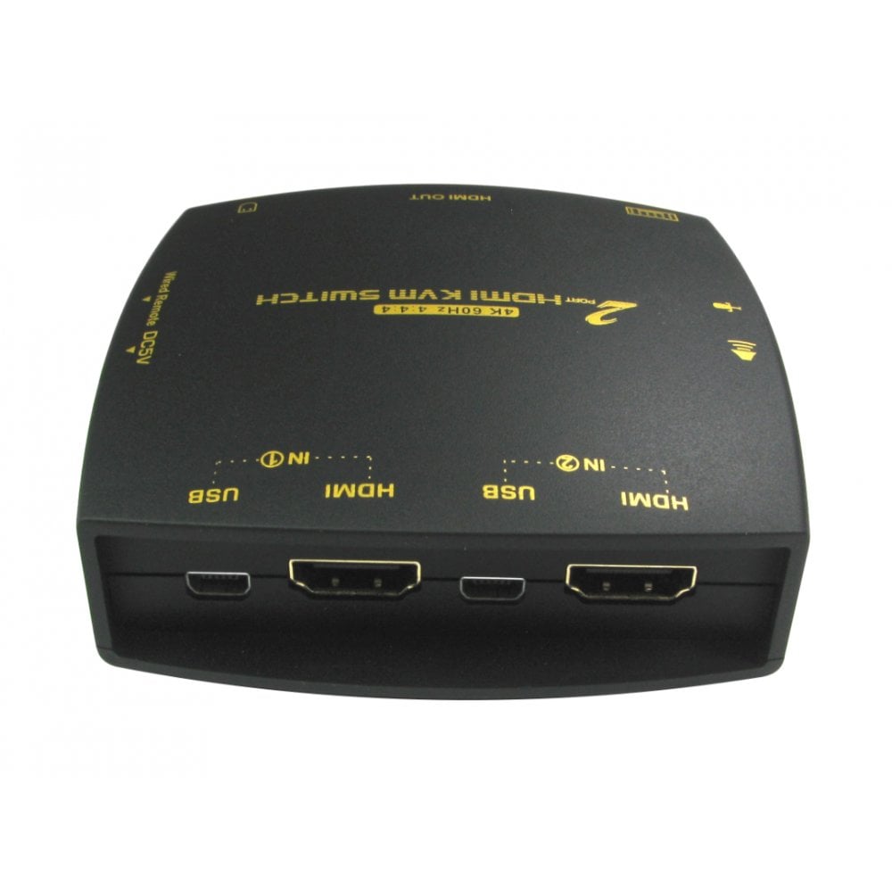 NewLink 2 Port 2 Displays USB HDMI KVM Switch 3.5 mm Stereo 4000 Maximum Resolution