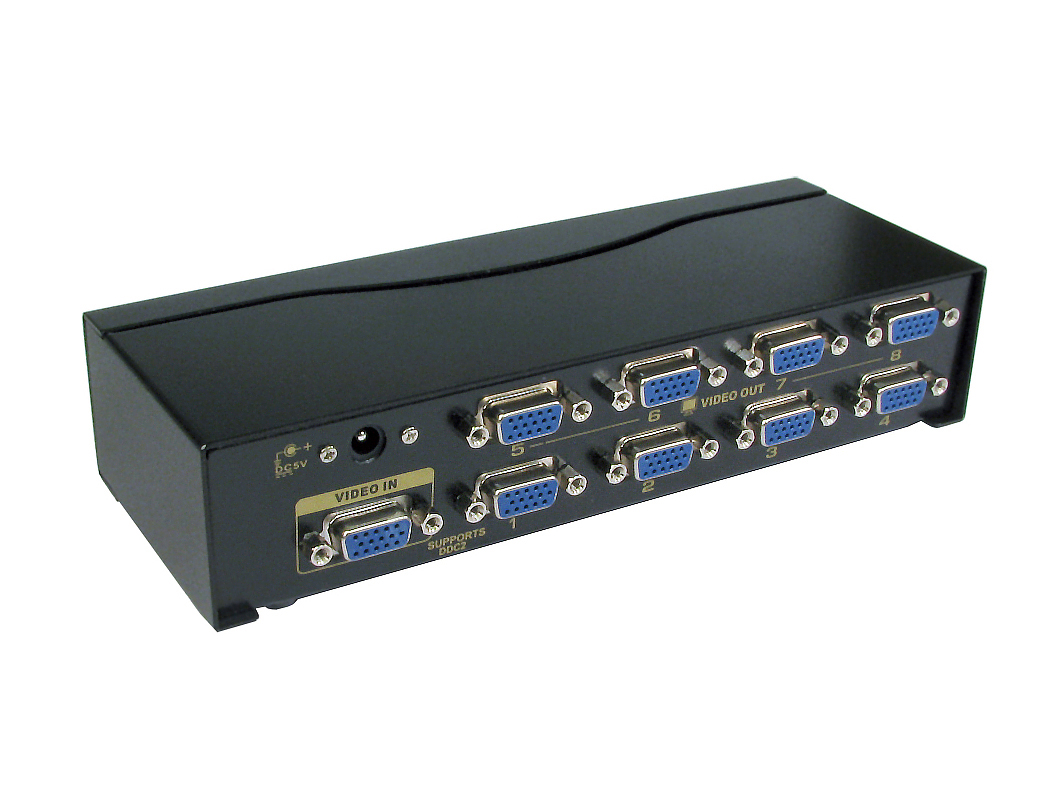 NewLink 1 Port 1 Input 8 Output VGA Splitter 2048 x 1536 pixel