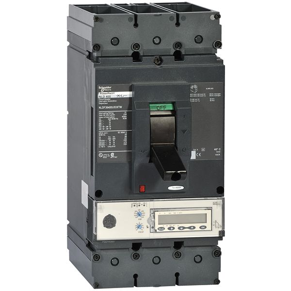 Schneider Electric, PowerPact, PowerPact Molded Case Circuit Breaker 3-Pole 400A, Breaking Capacity 25 kA, DIN Rail