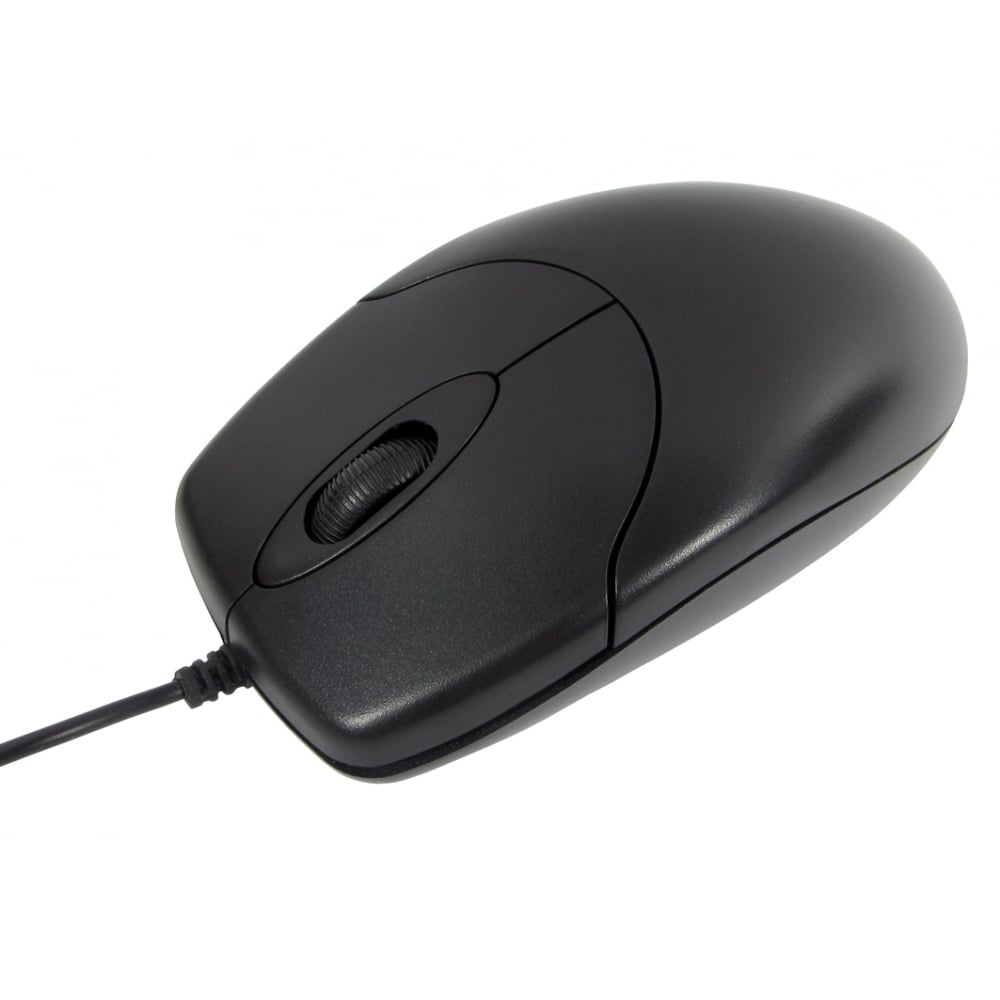 NewLink NLMS-222A 3 Button Wired Standard Optical Mouse Black