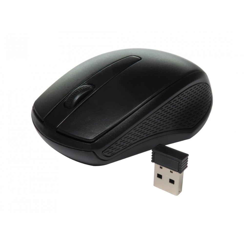 NewLink NLMS-224W 3 Button Wireless Ergonomic Optical Mouse Black