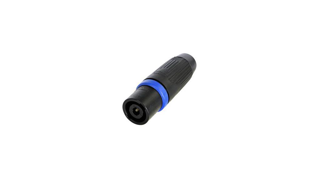 Neutrik NLT4MXX-BAG Straight Cable Loudspeaker Connector, 4 Way Male Black, 30A, Solder