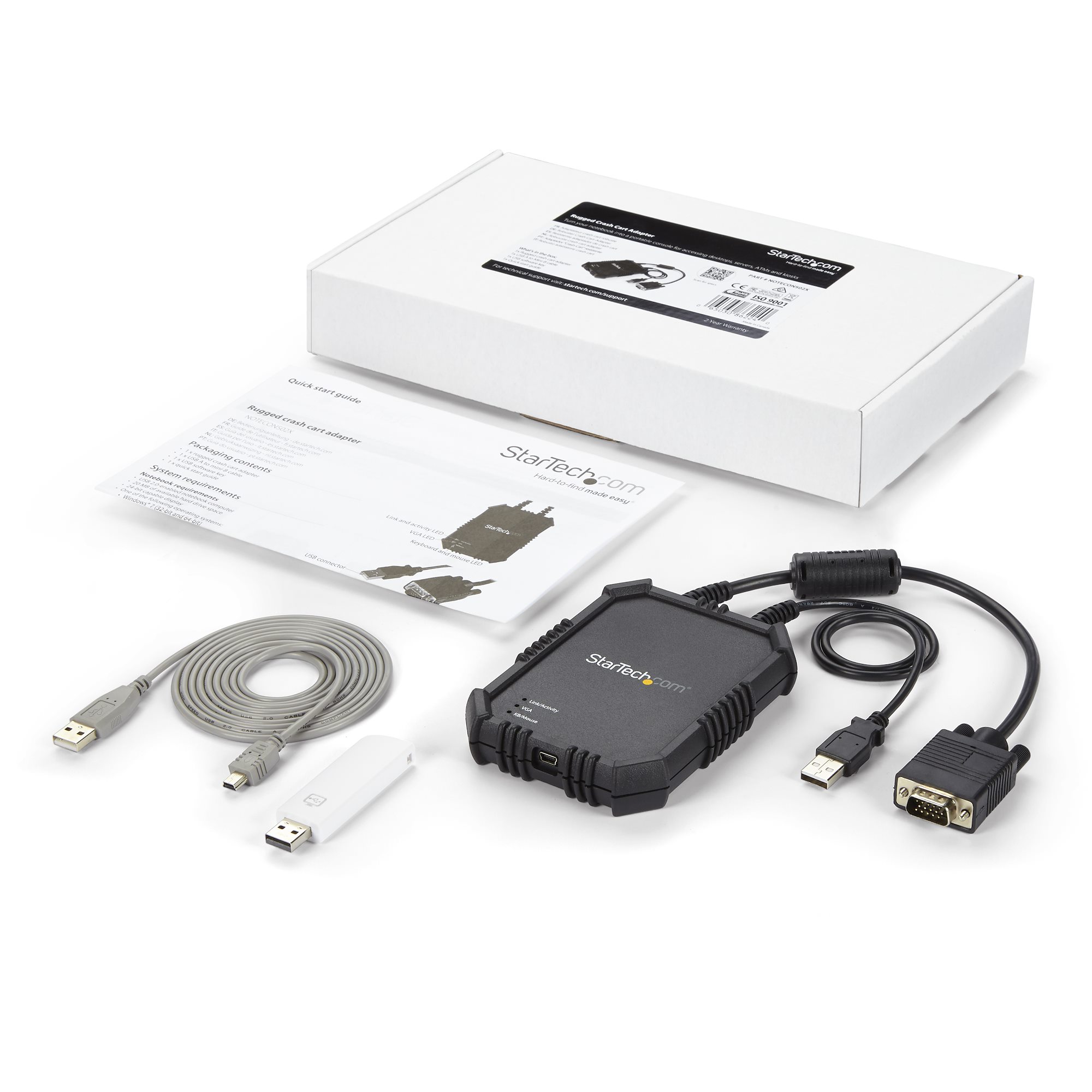 notecons02x StarTech.com 1 Port 1 Displays USB VGA KVM Switch 1920 x 1200 pixel Maximum Resolution