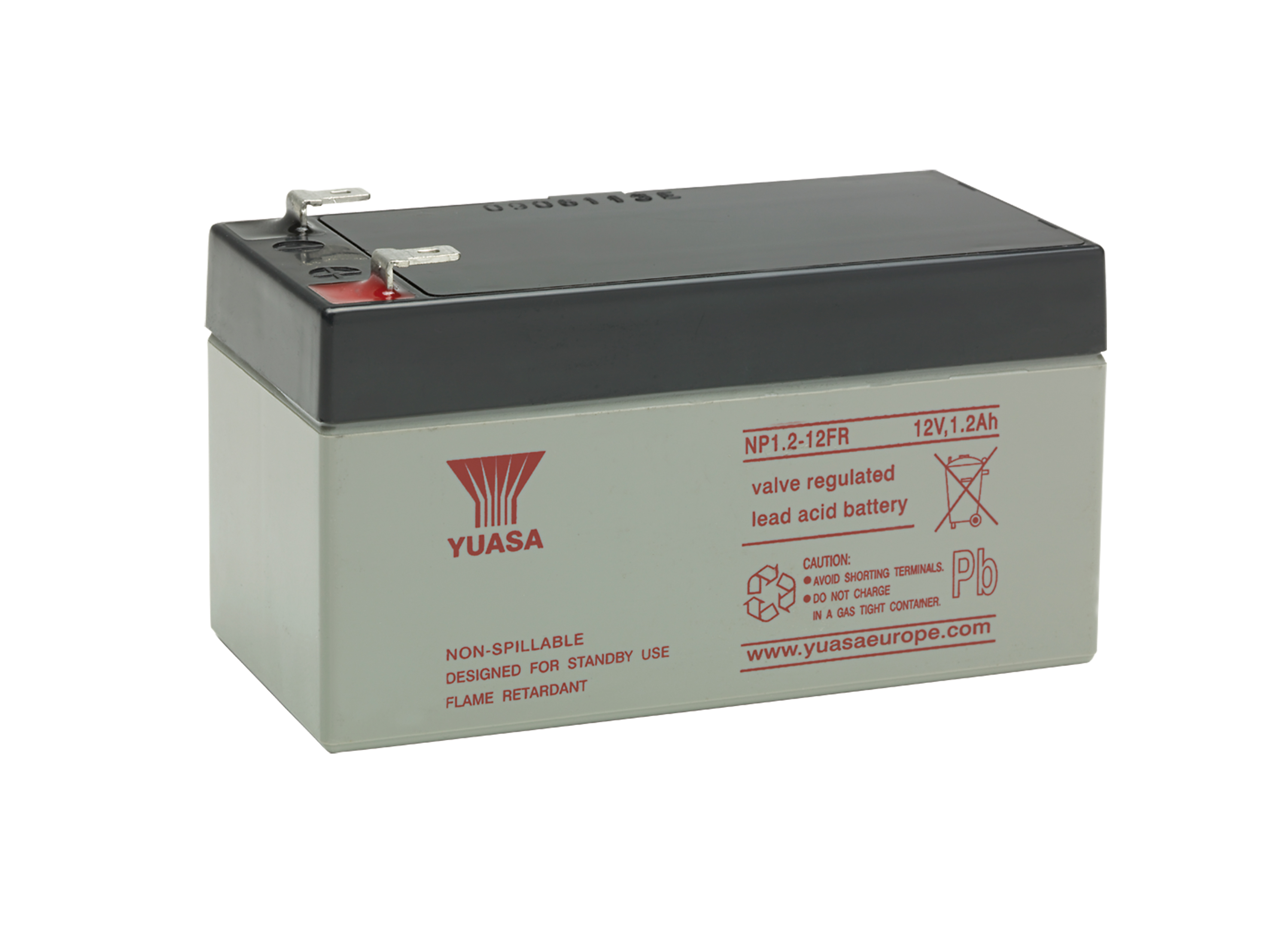 Yuasa 12 V, Faston F1 Sealed Lead Acid Battery, 1.2 Ah, 48mm x 54.5 mm
