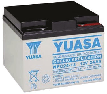 Yuasa 12 V Sealed Lead Acid Battery, 24 Ah, 175mm x 125 mm