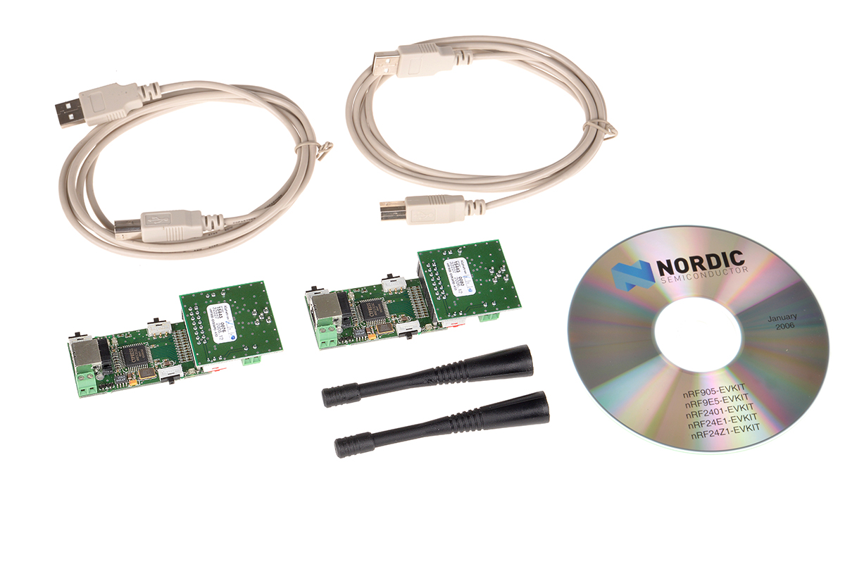 nrf905-evkit-868915 Nordic Semiconductor nRF905 Evaluation Kit nRF905 RF Transceiver Evaluation Kit for Digital Signal Processing and