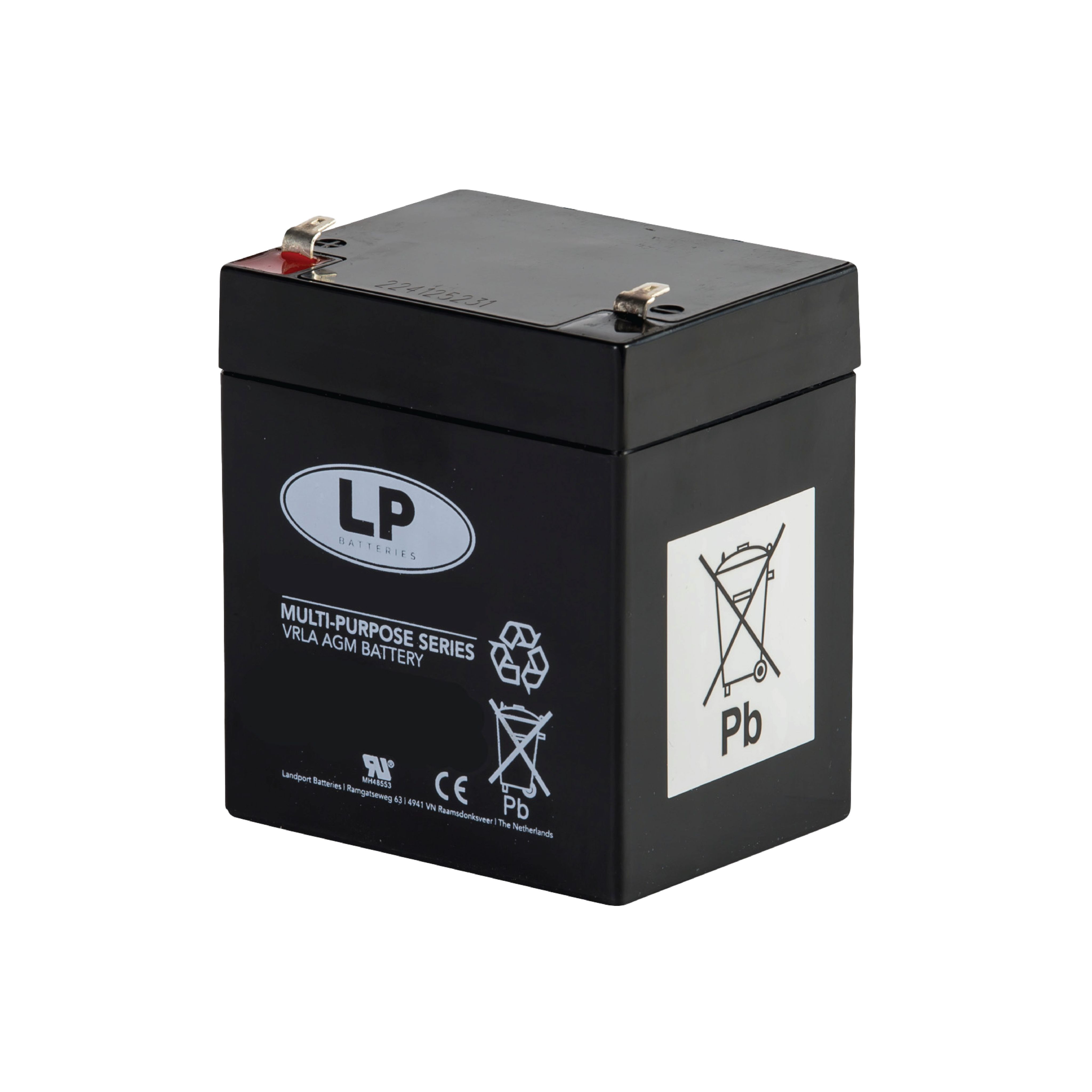 Landport Batteries 12 V, T3 Lead Acid Battery, 24 Ah, 175mm x 125 mm x 166 mm